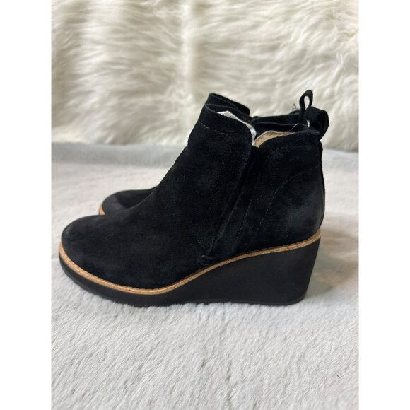 Sofft Emeree 6M Wedge Chelsea Ankle Bootie Black Suede Leather Waterproof - Picture 5 of 8